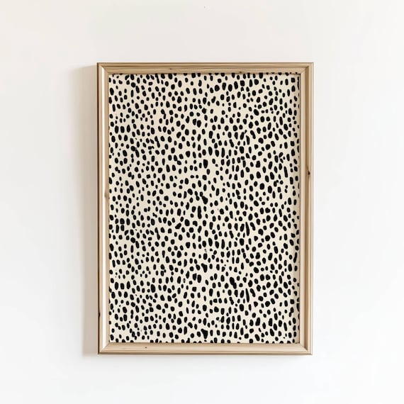 Black And White Polka Dot Print, Abstract Art