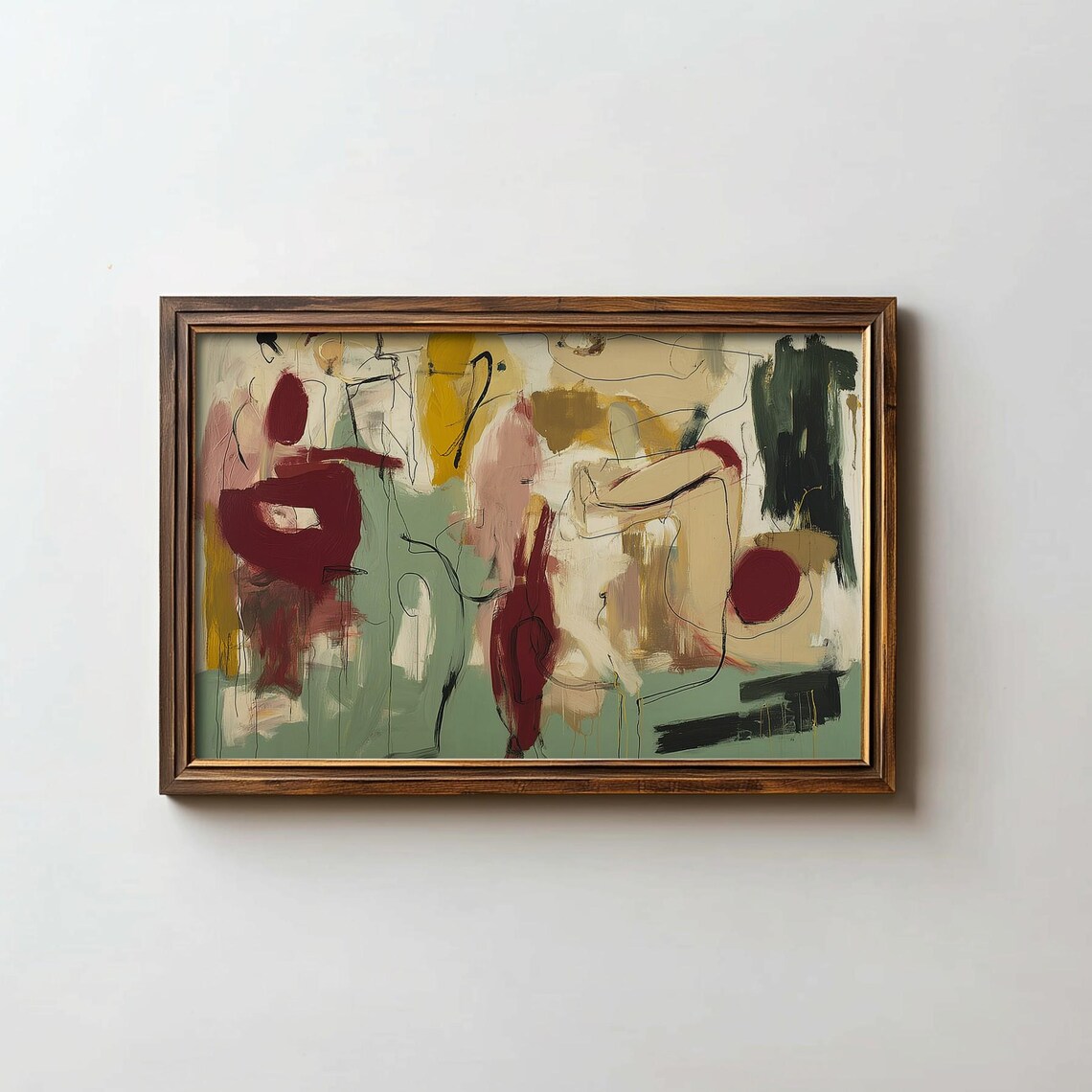 Abstract Dancer Painting, Modern Figure Decor