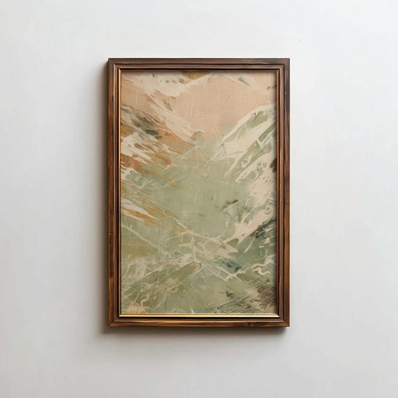 Abstract Painting Green Contemporary Design Digital Download
