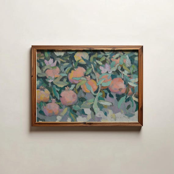 Fruit Still Life Painting Citrus Kitchen Wall Art Modern Food Print
