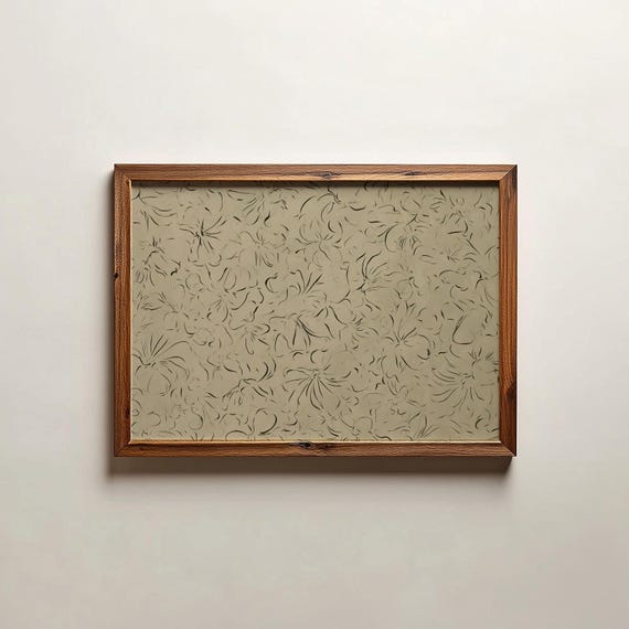 Olive Green Abstract Art Print Vintage Floral Textured Wall Decor Digital Download