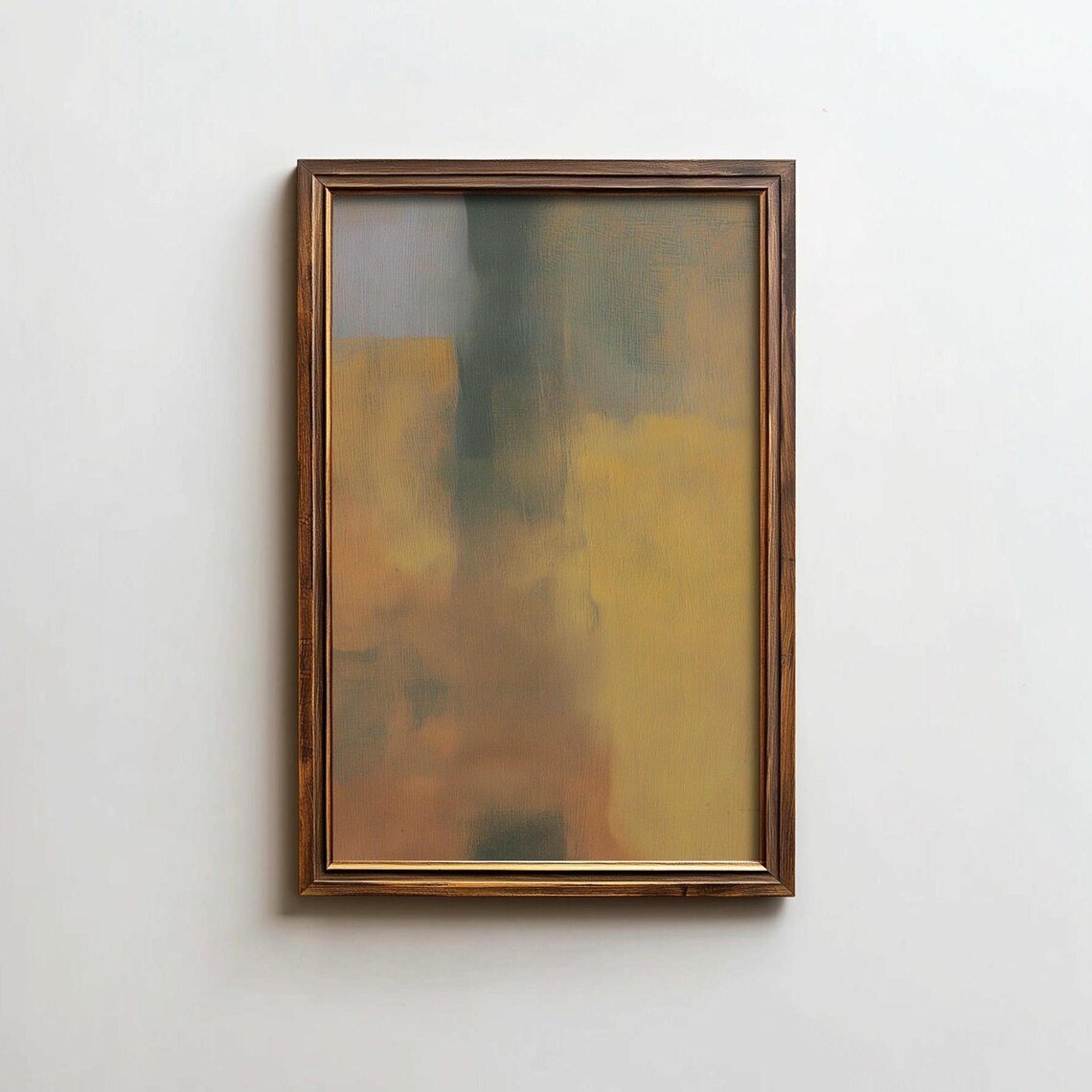 Yellow Tones Abstract Poster, Textured Japandi