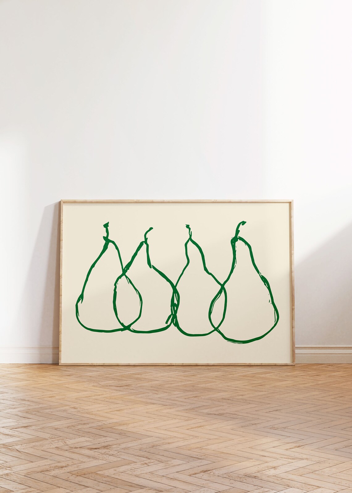 Pear Print Vintage Food Art, Minimalist Kitchen Poster - Image 5
