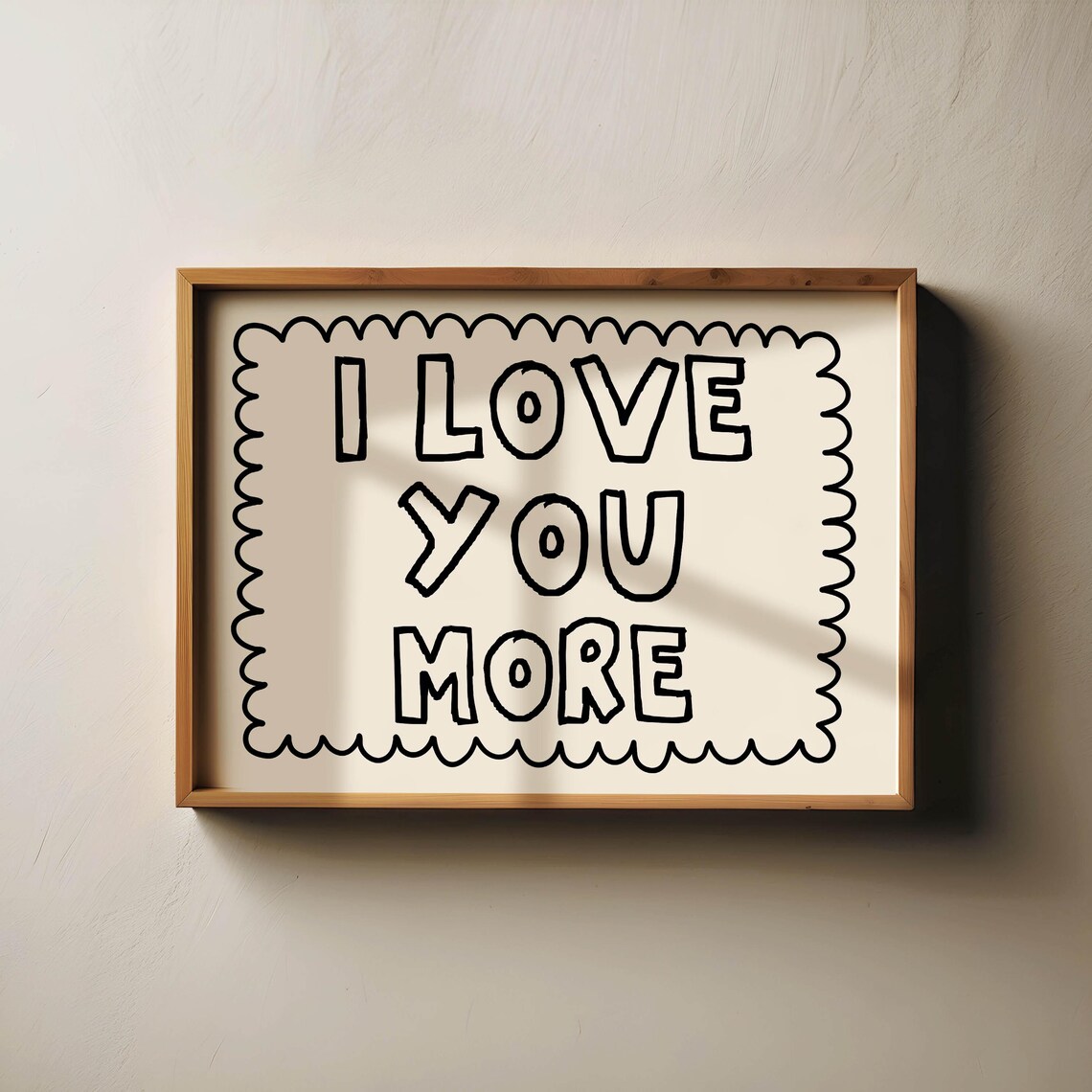 I Love You More Quote Art, Trendy Bedroom Decor - Image 2