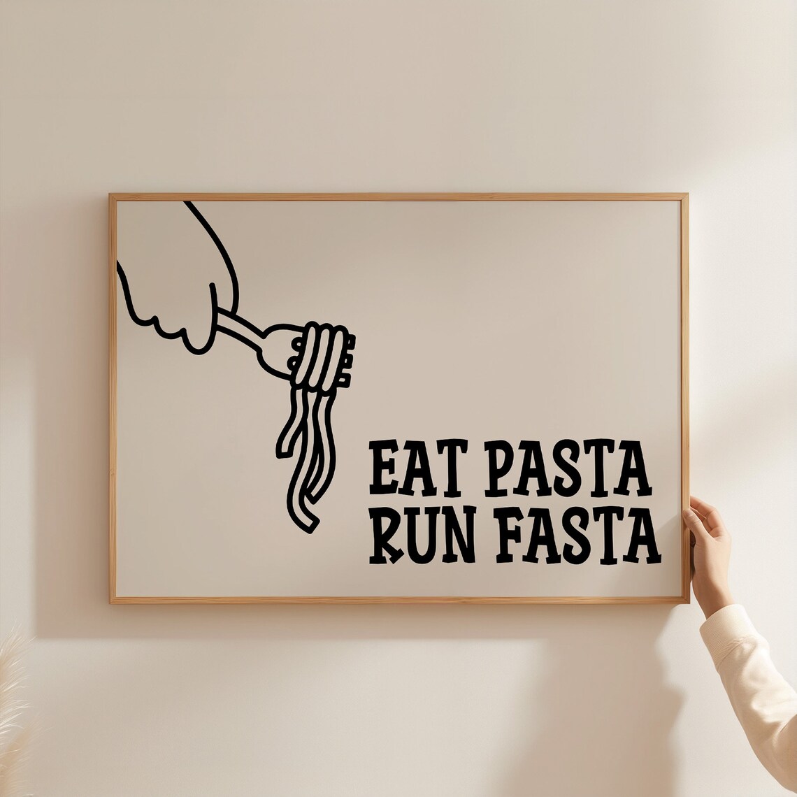Pasta Quote Retro Kitchen Decor Art Print - Image 4