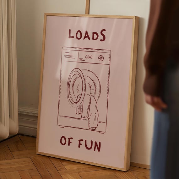 Pink Laundry Room Wall Art Funny Quote Print