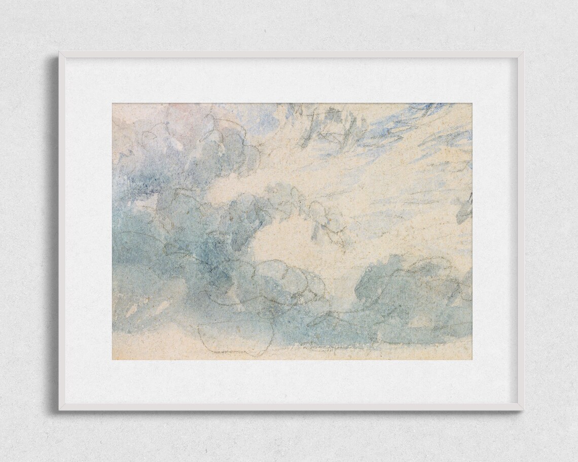 Abstract Cloud Watercolor Painting, Sky Painting - Image 2