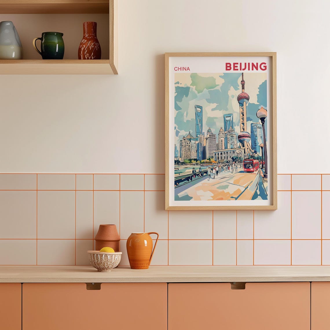 Beijing Vintage Travel Poster, China Wall Decor - Image 2
