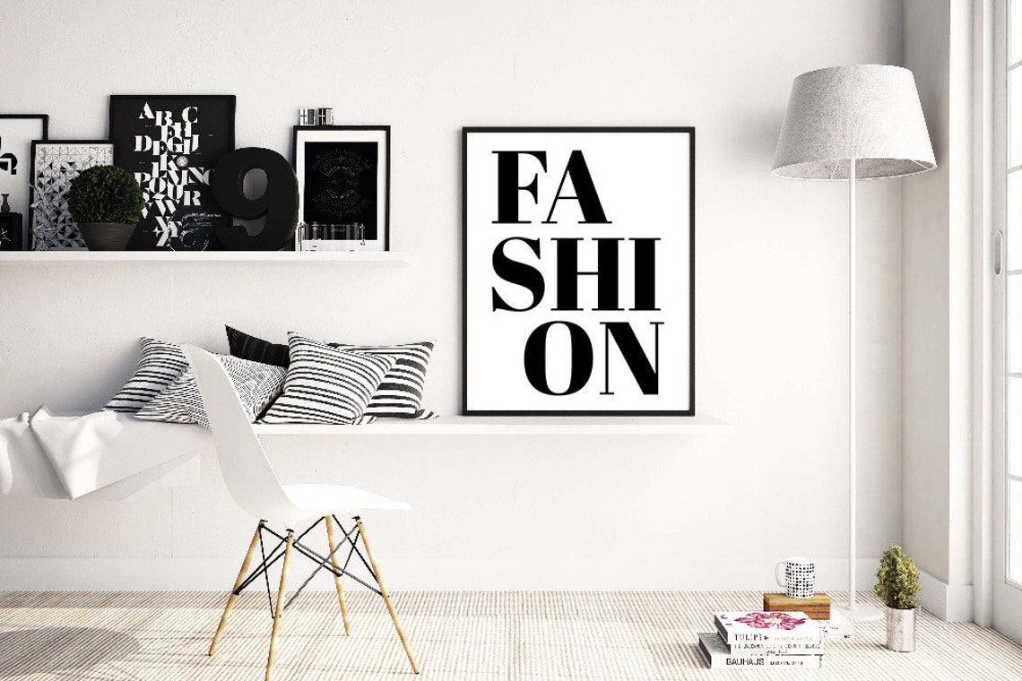 Sale Fashion Fashion Poster Fashion Print Fashion Quotes Fashion Wall Art 8x10 Black And White Typography 18x24 50x70 - Image 3