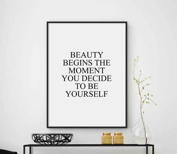 Fashion Quotes Fashion Wall Art Fashion Poster Be Yourself Print Beauty Poster Fashion Home Decor Salon Decor Typography