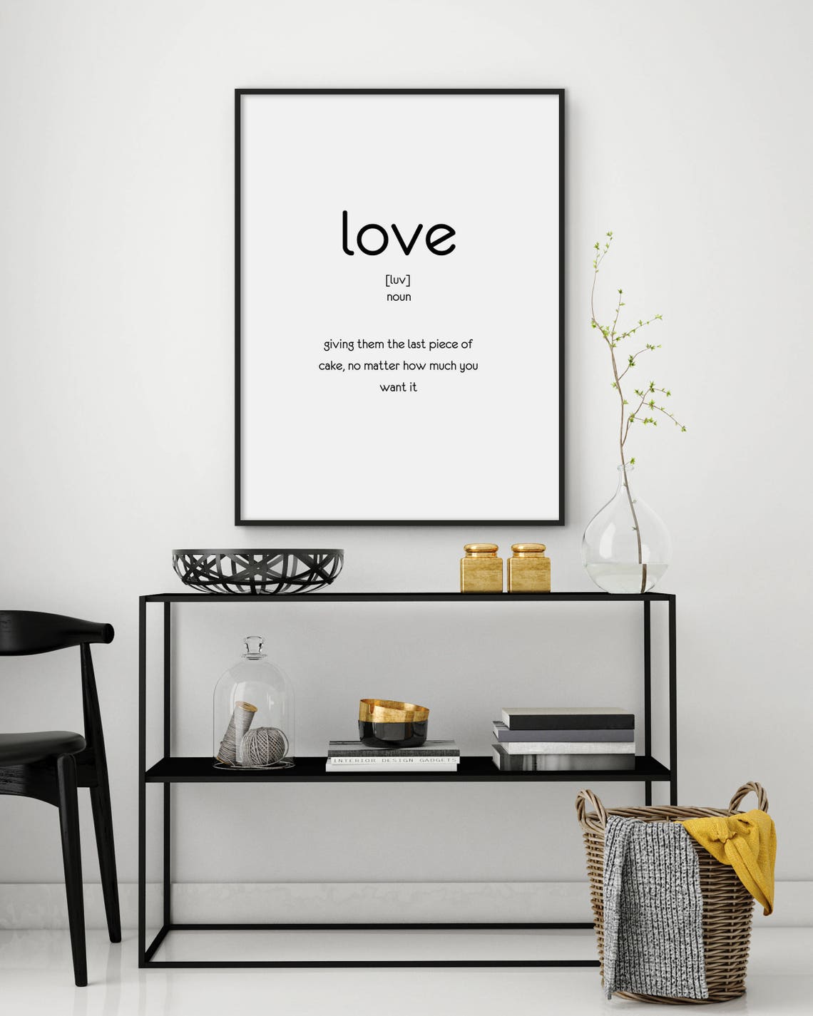 Funny Love Dictionary Definition Romantic Quote Typography Art Poster - Image 3