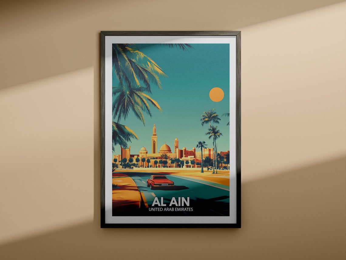 Al Ain Print United Arab Emirates Al Ain Travel Poster United Arab Emirates Travel Poster United Arab Emirates Cityscape Art - Image 3