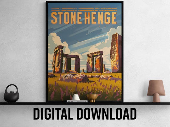 Stonehenge Poster Historic Landmark Art Wall Decor Unique Gift For History Buffs