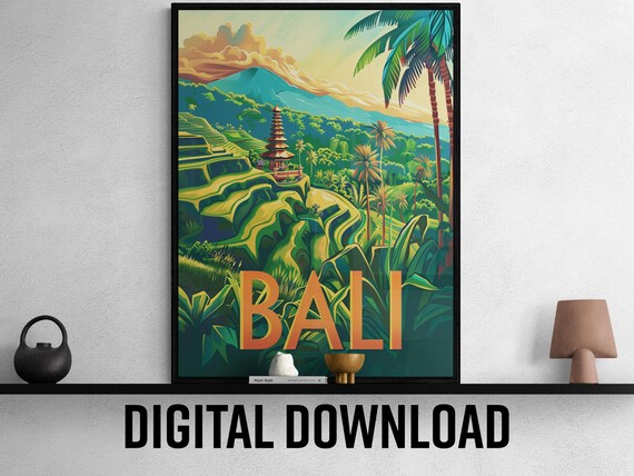 Beautiful Bali Travel Poster Bali Art For Home Decor Ideal Gift For Wanderlusters