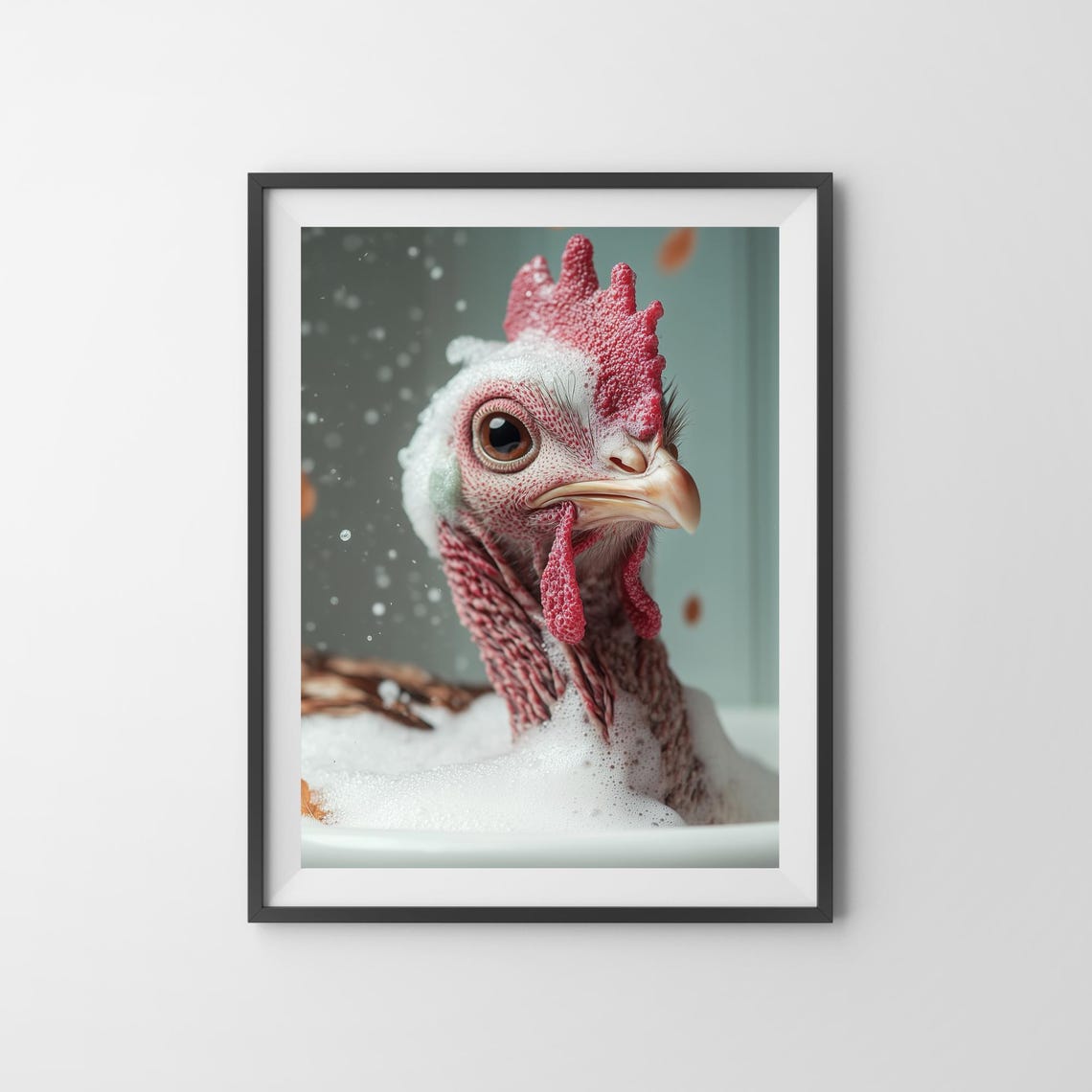 Turkey Bubble Bath Funny Farmhouse Bathroom Wall Decor Poster - Image 3