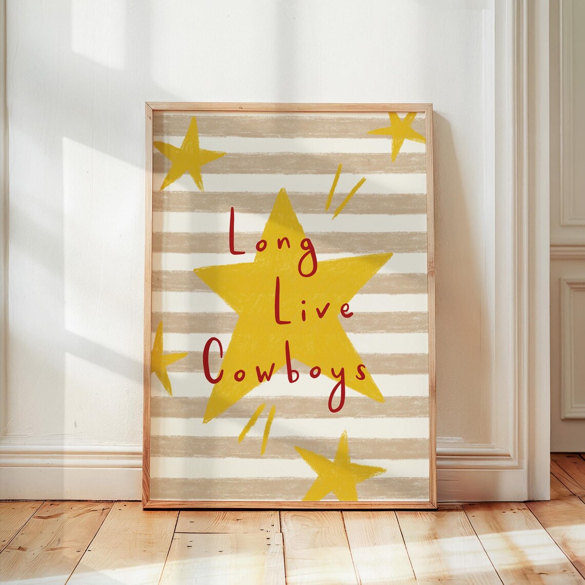 Cowboy Nursery Print, Boho Wild West Decor