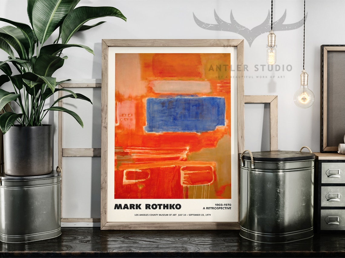 Mark Rothko LACMA 1979 Retrospective Blue Orange Color Field Poster - Image 3