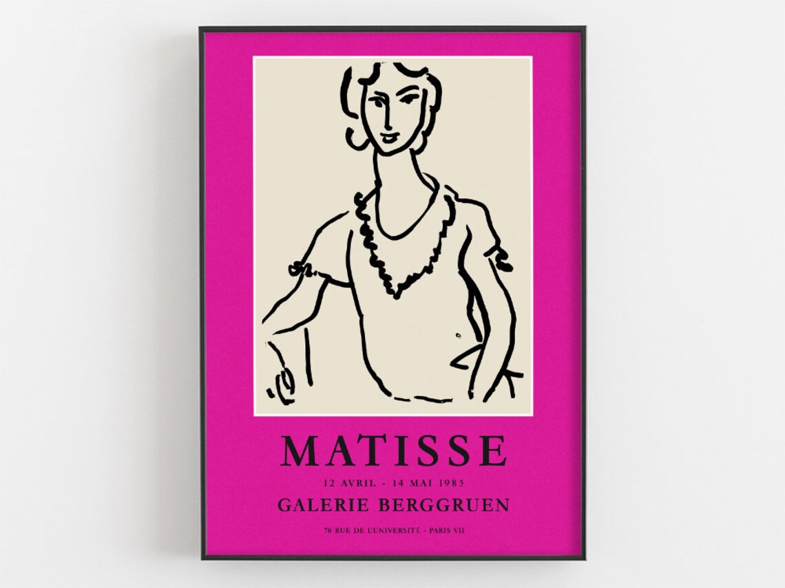 Matisse Exhibition Print Woman Artwork Henri Matisse Dessins Au Pinceau Poster Museum Wall Art Decor Figure Drawing Artist Gifts