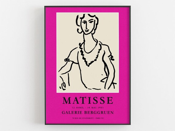 Matisse Exhibition Print Woman Artwork Henri Matisse Dessins Au Pinceau Poster Museum Wall Art Decor Figure Drawing Artist Gifts