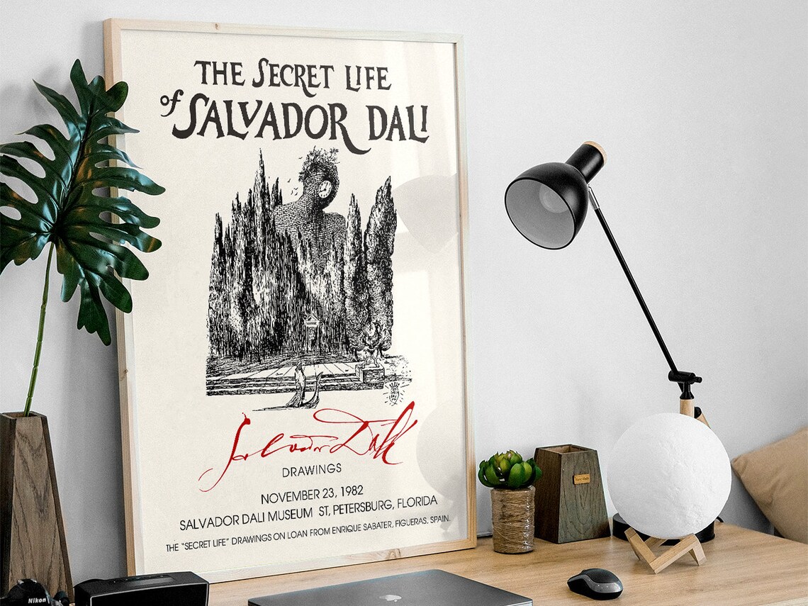Salvador Dali Secret Life Drawings 1982 Florida Museum Exhibition Poster - Image 3