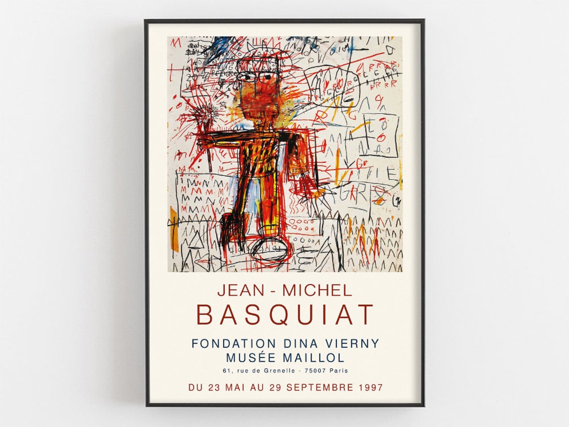 Jean Michel Basquiat Musee Maillol Paris 1997 Exhibition Poster