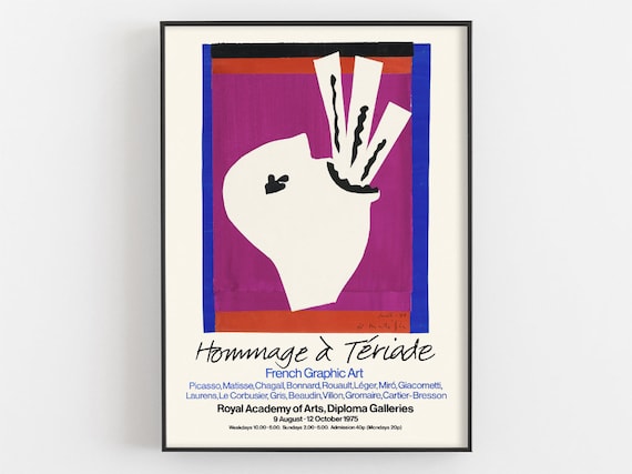 Hommage a Teriade French Graphic Art Royal Academy 1975 Exhibition Poster