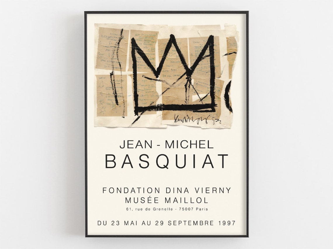Jean-Michel Basquiat Crown Painting 1997 Paris Maillol Museum Poster