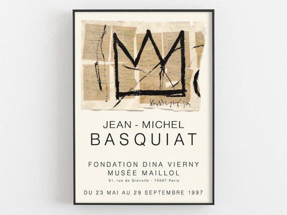 Jean-Michel Basquiat Crown Painting 1997 Paris Maillol Museum Poster