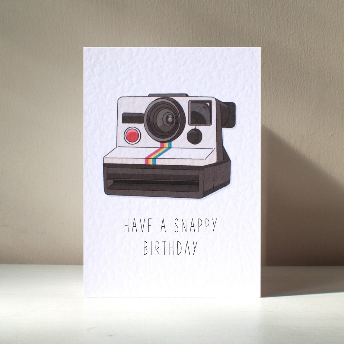 Have A Snappy Birthday Vintage Polaroid Camera Funny Pun Poster
