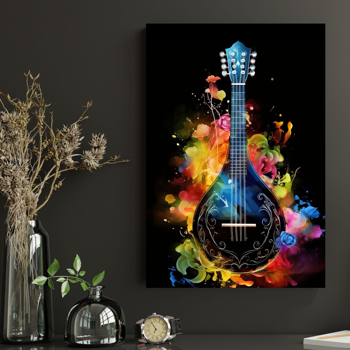 Mandolin Musical Instrument Art Print, Studio Decor - Image 3