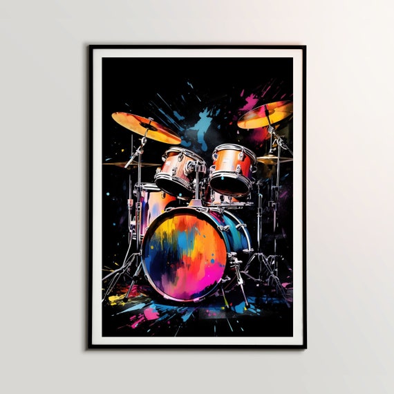 Drums Musical Instrument Studio Decor Art Print