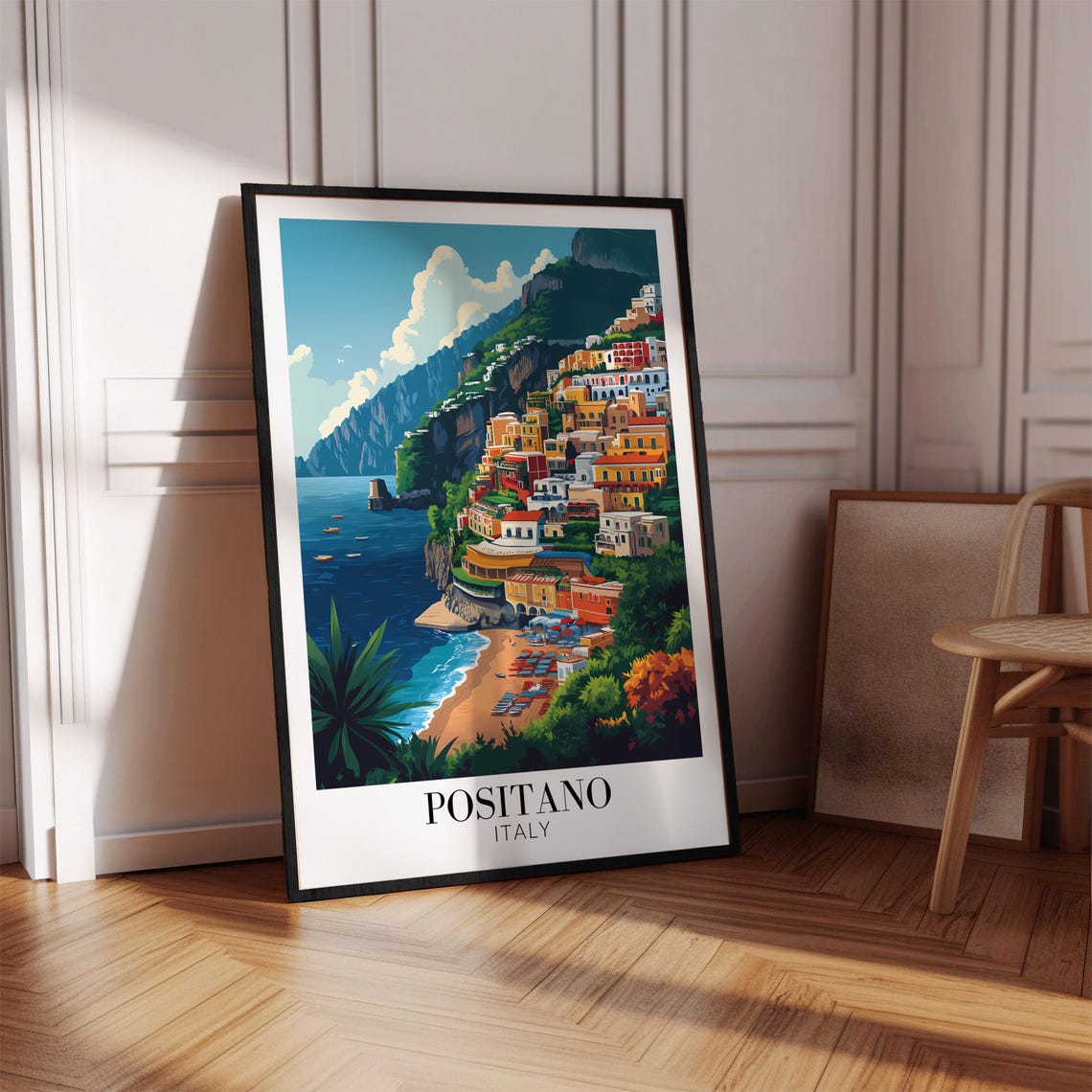 Positano Italy Colorful Cliffside Village Coast Travel Poster - Image 4