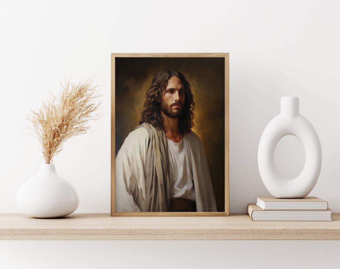Oil Painting Of Jesus Jesus Wall Art Christian Wall Art Jesus Painting Wall Art Jesus Print Bible Verse - Image 3