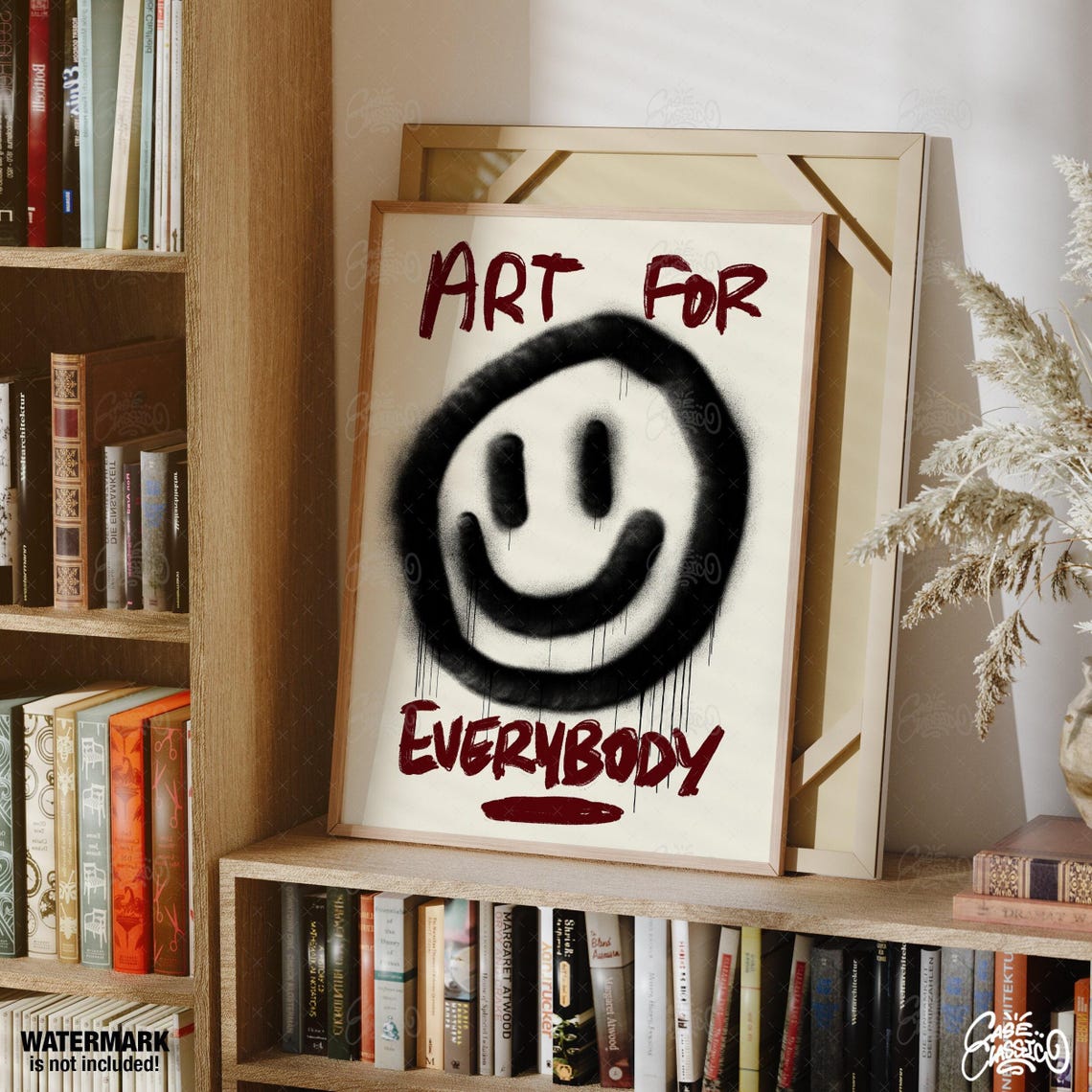 Art For Everybody Graffiti Smiley Street Style Funny Wall Art - Image 2