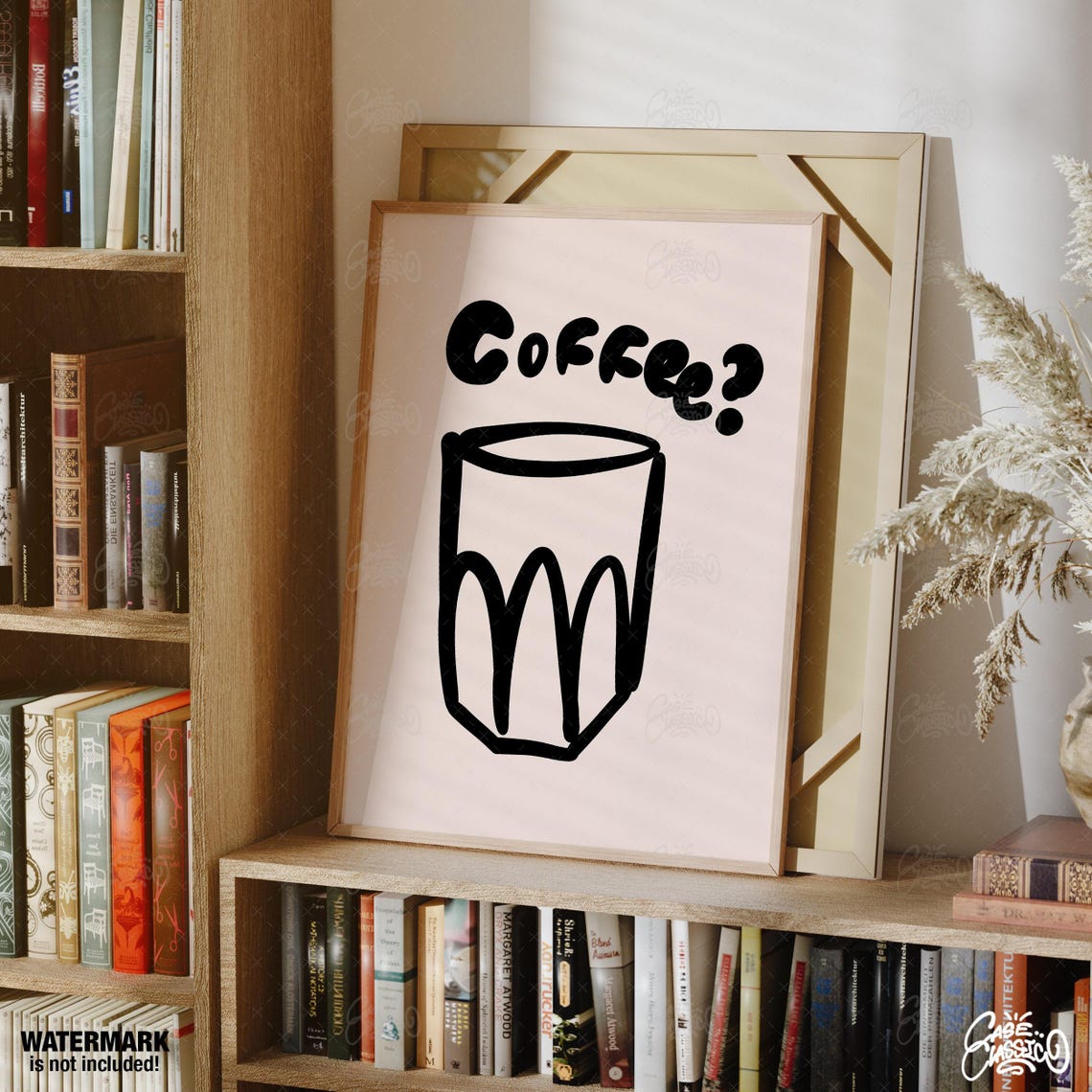 Coffee Question Chunky Bubble Letters Minimalist Cafe Poster - Image 2