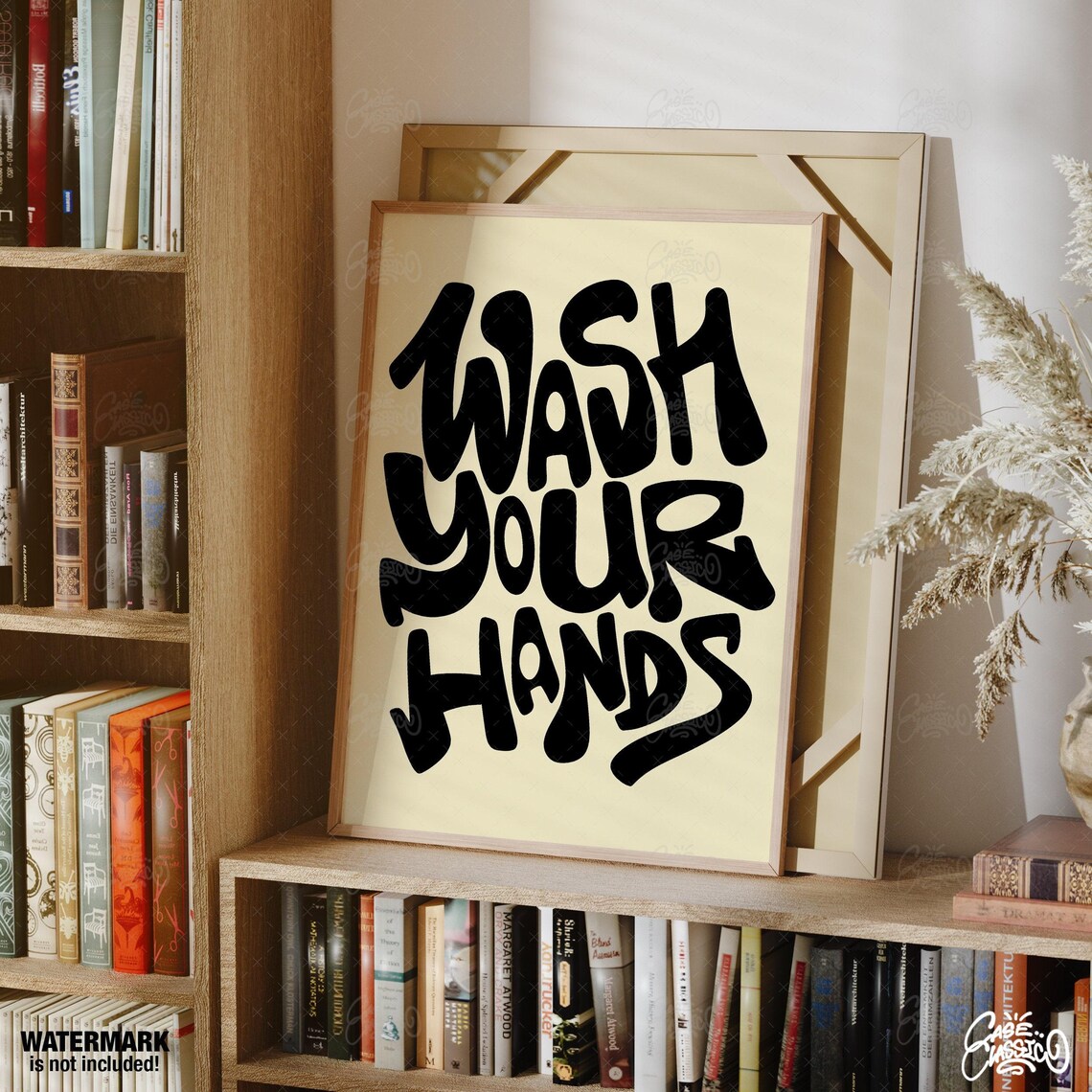 Wash Your Hands Bathroom Wall Decor Funny Bathroom Art Quote Print Indie Room Decor Funky Wall Art Toilet Prints Minimalist Wall Art - Image 2