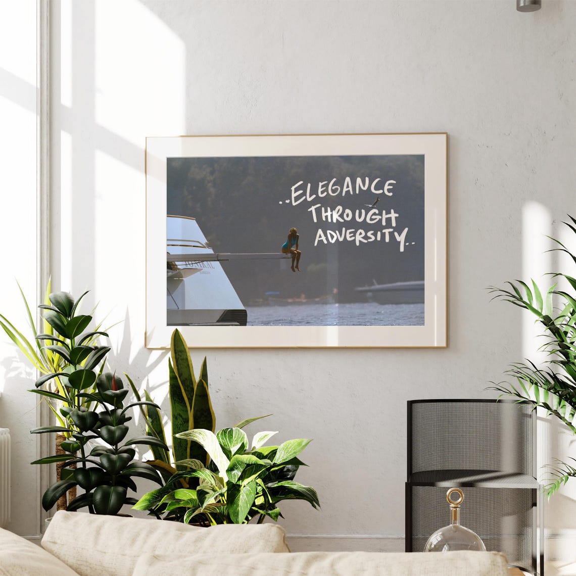 Poignant Cinematic Elegance Through Adversity Framed Photo Poster - Image 4