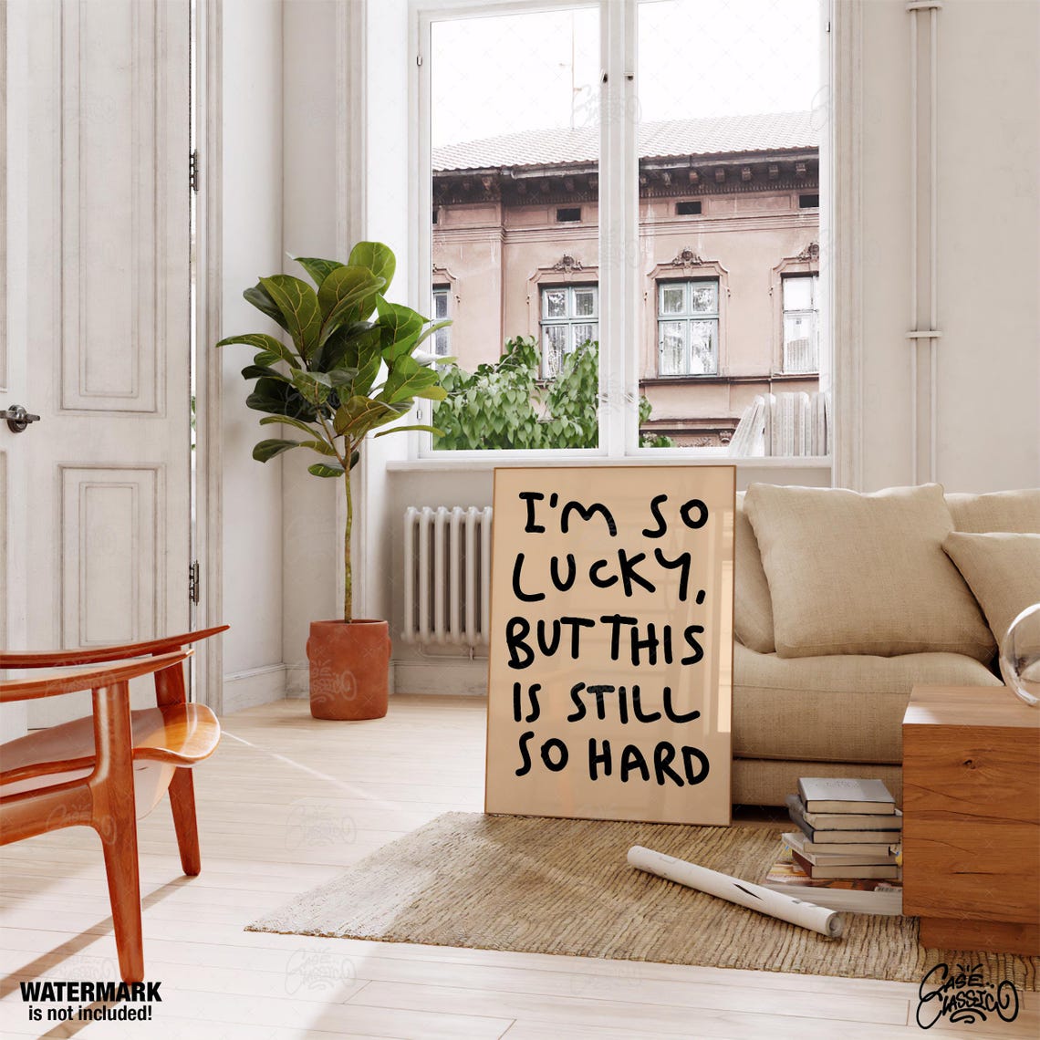I'm So Lucky But This Is Still So Hard Brutally Honest Quote Poster - Image 2