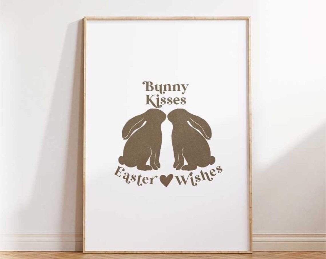 Easter Bunny Decor Wall Art Boho Prints Instant Printables Nursery Minimalist