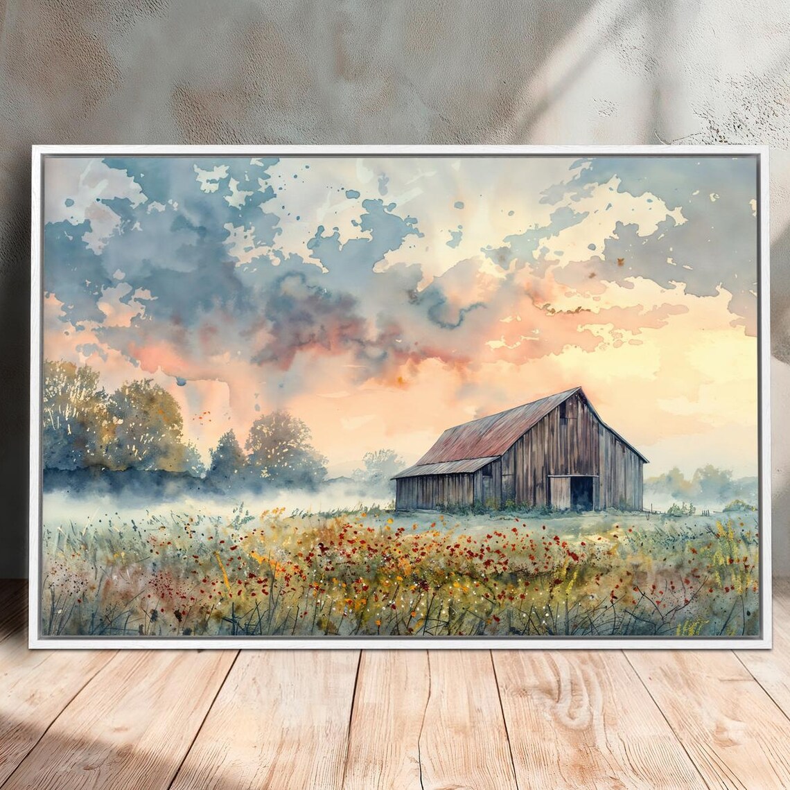 Scenic Rural Barn Rustic Countryside Art Print
