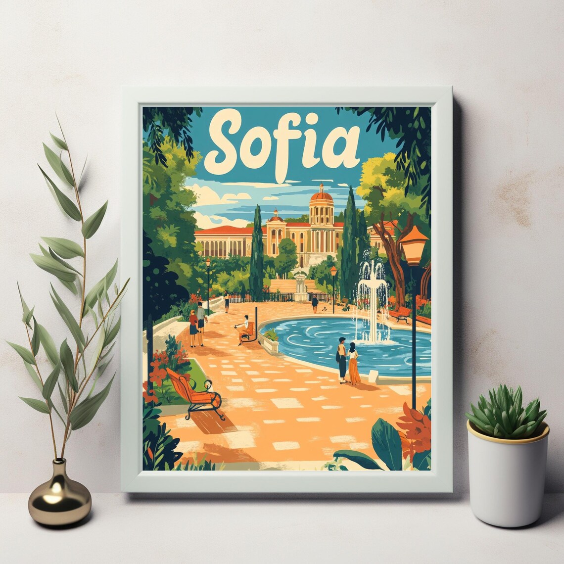 Sofia, Vibrant Park Scene With Classic Architecture