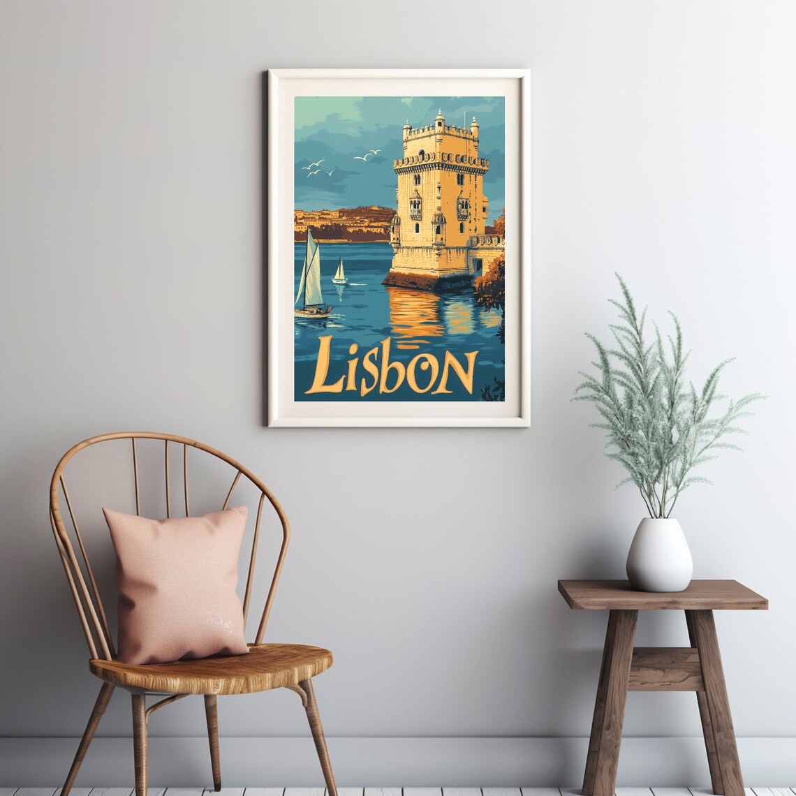 Lisbon Belm Tower Illustration, Travel Poster - Image 3
