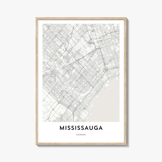 Mississauga Canada Minimalist City Street Map Gift Art Poster