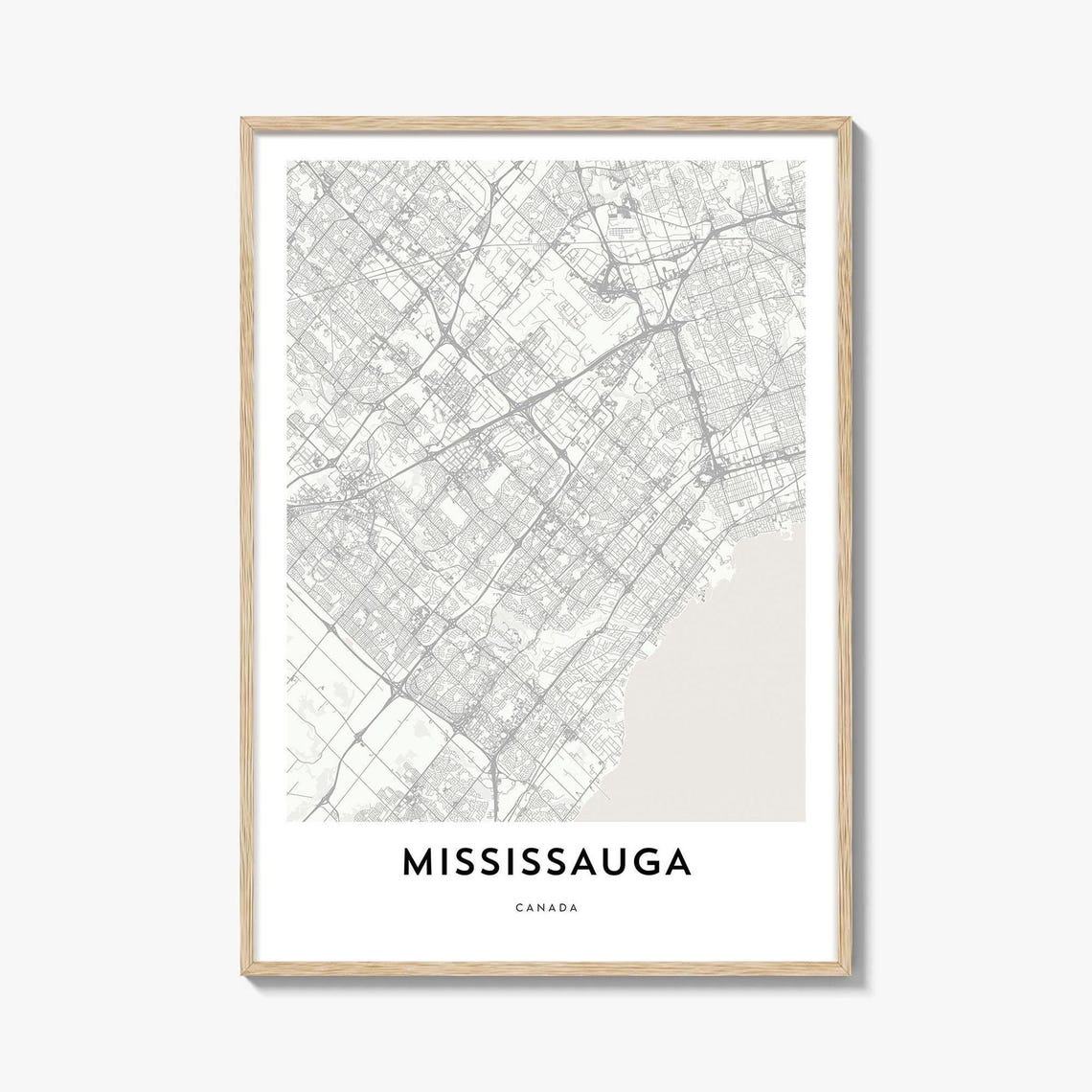 Mississauga Canada Minimalist City Street Map Gift Art Poster