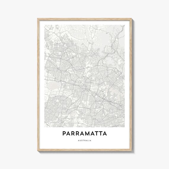 Parramatta Australia Minimalist City Map Line Art Poster Wall Decor