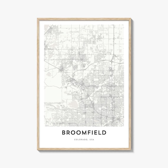Broomfield Colorado Minimal City Map Line Art Street Travel Poster