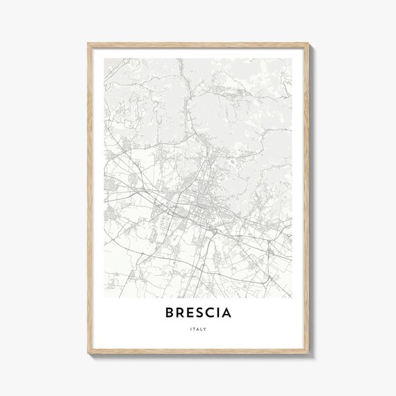 Brescia Italy Minimalist City Map Poster Gift Home Office Decor