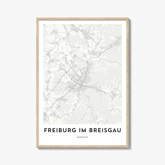 Freiburg Im Breisgau Germany Minimalist City Map Line Art Poster