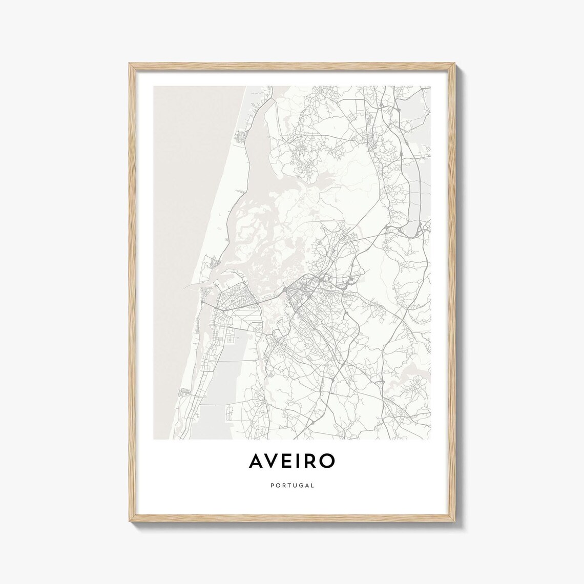 Aveiro Map Art Print, Portugal City Travel Poster