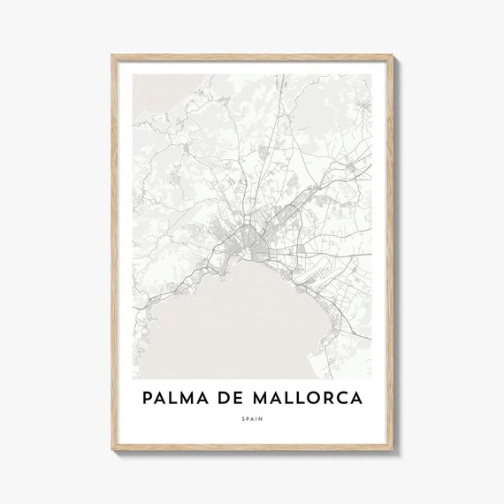 Palma De Mallorca Spain Coastal City Map Minimalist Travel Poster